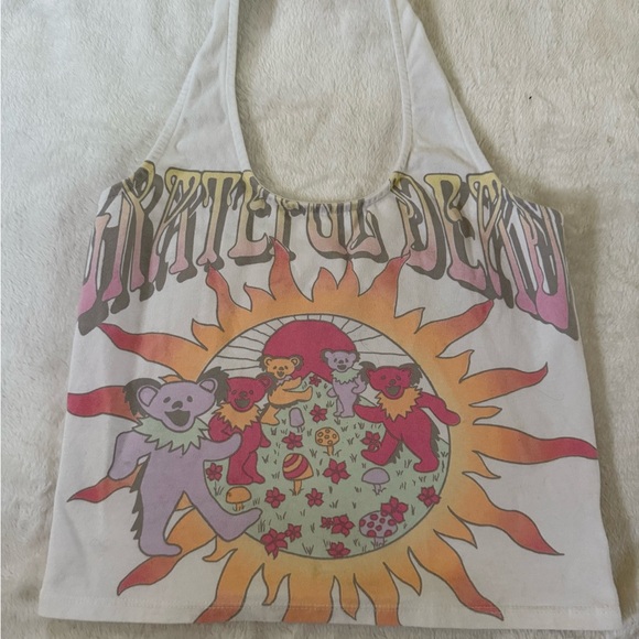 Grateful Dead White Halter Tank - Picture 2 of 5